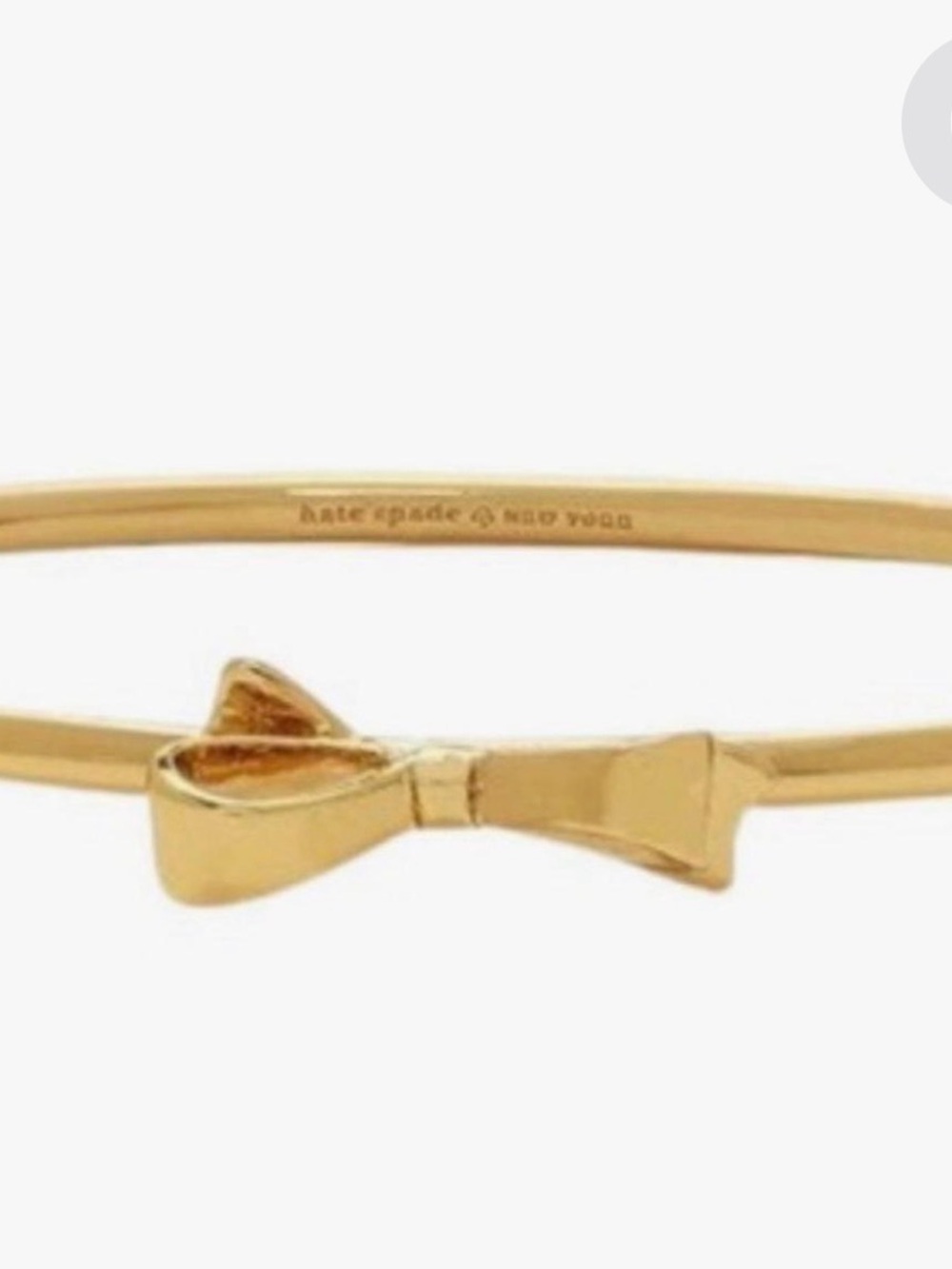 kate spade  Hinged and Magnetic Gold Bow Bangle Bracelet